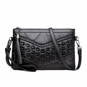 NWOT Black Studded Leather Crossbody